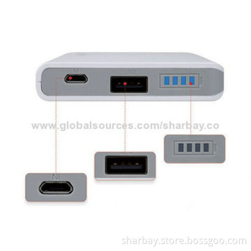 10,000mAh Power banks for tablet PC, phones, with lithium polymer battery, FCC, RoHS & CE marks
